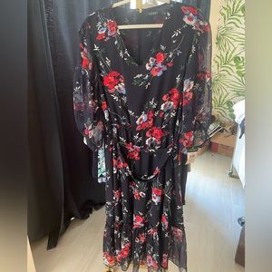 NWT Lauren Ralph Lauren Navy Floral Dress